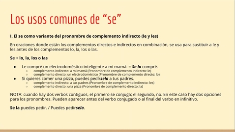 Thumbnail for Los usos comunes de se