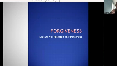 Thumbnail for entry Forgiveness #4 (research on forgiveness)