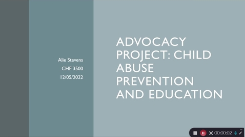 Thumbnail for Advocacy Presentation