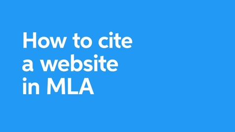 Thumbnail for entry How to cite a film or video in MLA _ EasyBib