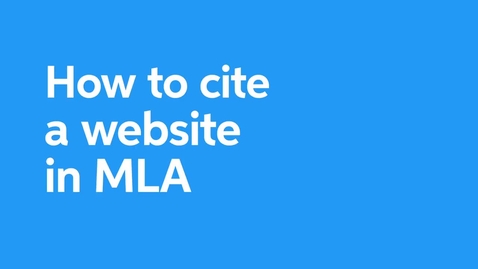 Thumbnail for How to cite a film or video in MLA _ EasyBib