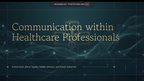 Thumbnail for Communication within Health Care Professionals