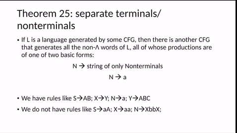 Thumbnail for entry 5.5 Chomsky Normal Form