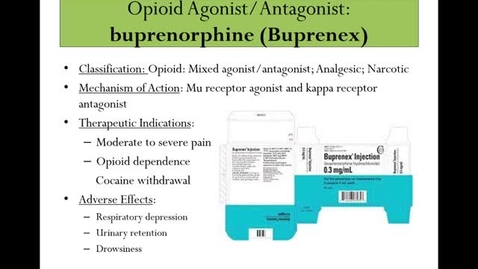 Thumbnail for Week 13 buprenophine