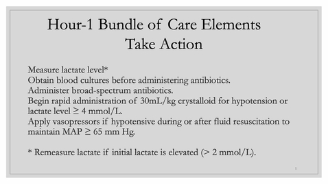 Thumbnail for Sepsis Bundles .mp4