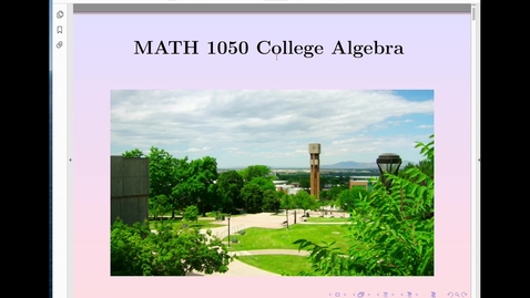 Thumbnail for entry Math-1050 Introduction