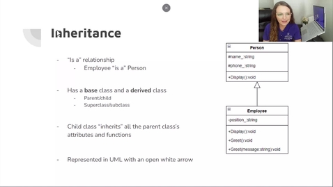 Thumbnail for entry Video 3 - Inheritance Introduction