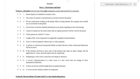 Thumbnail for ENGR 1000 Exam 2 Review