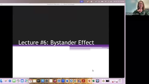 Thumbnail for Intro - social psych lecture #6 - bystander effect