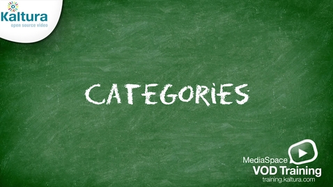Thumbnail for MediaSpace Categories