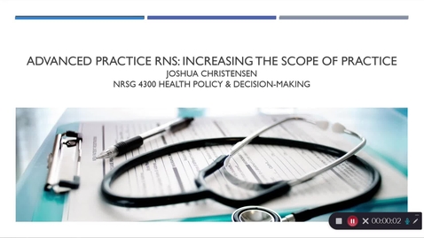 Thumbnail for Advanced practice RNs: Increasing the Scope of Practice