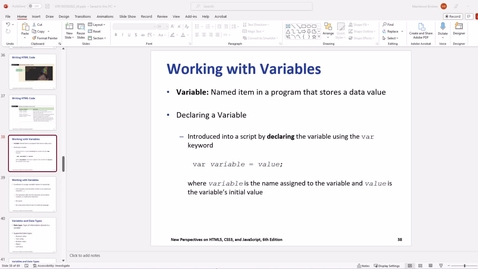 Thumbnail for Video 5 - Variables and Objects