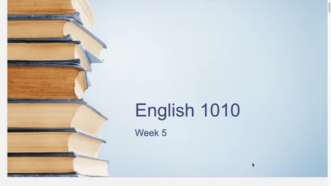 Thumbnail for Engl. 1010- Week 5.mp4