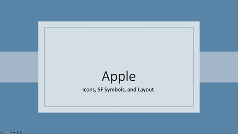 Thumbnail for entry Apple Icons &amp; SF Symbols - WEB 3600 Su23