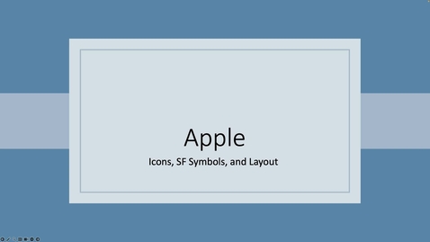 Thumbnail for Apple Icons &amp; SF Symbols - WEB 3600 Su23