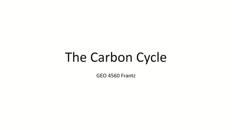 Thumbnail for GEO 4560 - Carbon Cycle