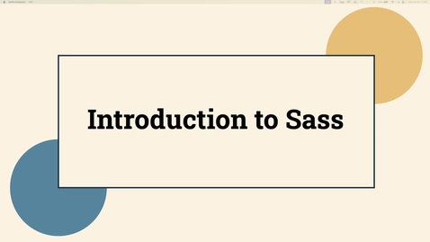 Thumbnail for 2620 - Sass Foundations