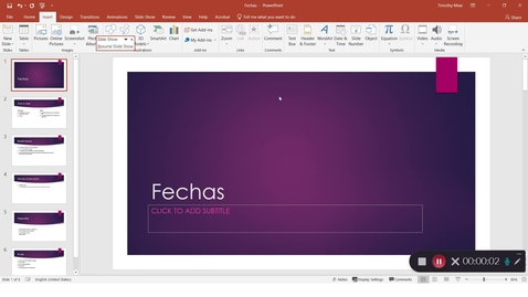 Thumbnail for entry Fechas en español
