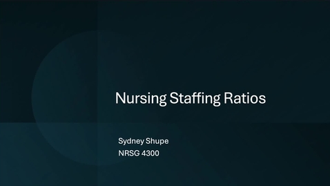Thumbnail for Nursing Staffing Ratios