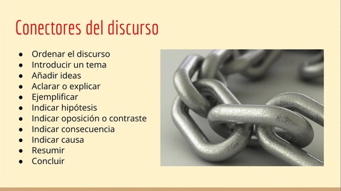 Thumbnail for Los conectores de discurso
