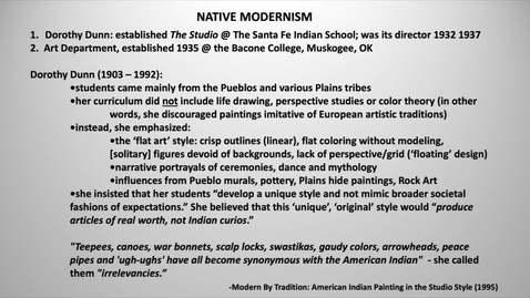 Thumbnail for entry Native Modernism async  Spring 2022