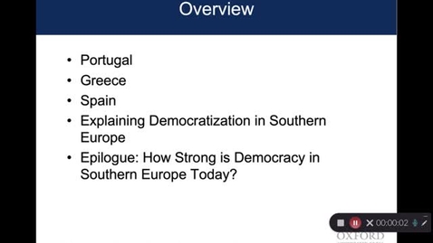 Thumbnail for entry POLS 3290: MODULE 9: SOUTHERN EUROPE  LECTURE 1