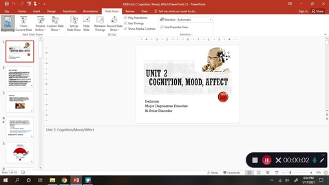 Thumbnail for Unit 2 RECORDED LECTURE Cognition, Mood, Affect
