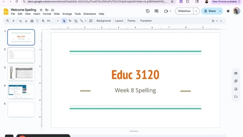 Thumbnail for Welcome Spelling - Google Slides - 12 October 2025