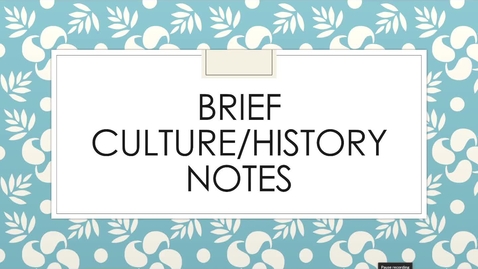 Thumbnail for entry Culture/History Notes (no cochlear implants)