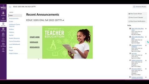 Thumbnail for Video Introduction to EDUC 3205