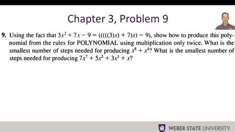 Thumbnail for CS 4110 - Chapter 3 Problem 9 (Learning Activity)