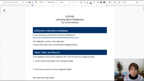 Thumbnail for TIO 3-4 - Learning About Databases