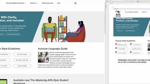 Thumbnail for Using the APAStyle Website