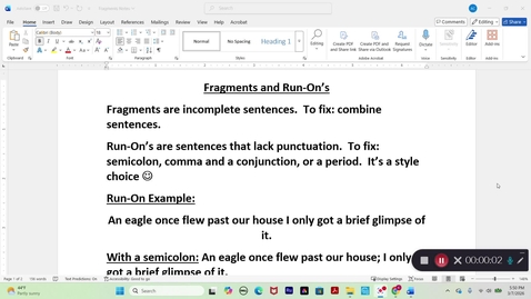 Thumbnail for Fragments &amp; Run-Ons