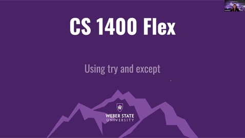 Thumbnail for entry CS Flex 1400 Exception Handling Introduction 6-1