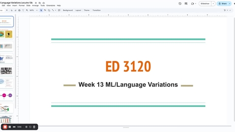 Thumbnail for ML_Language Variations Lecutre 13b - Google Slides - 23 November 2025