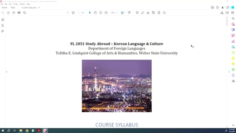 Thumbnail for FL 2851 Syllabus Overview