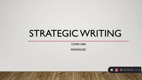 Thumbnail for Strategic Writing - 3400