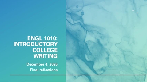 Thumbnail for ENGL 1010 12.4.2025 9am