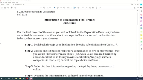 Thumbnail for Fall 2022 FL 2410 - 11/9 - Final Project Guidelines
