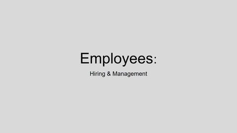 Thumbnail for OCRE 3520 Employees Hiring &amp; Management