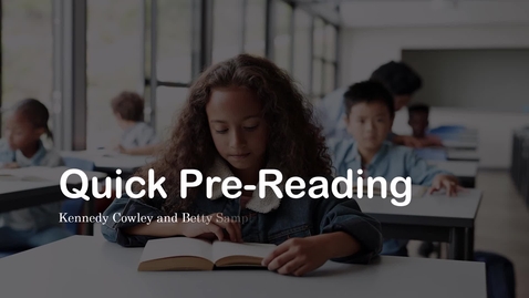 Thumbnail for Quick Pre Reading