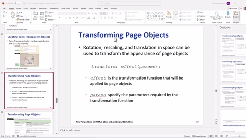Thumbnail for Video 6 - Transforming Page Objects.mp4