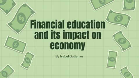 Thumbnail for entry Financial education. Final formal report PS