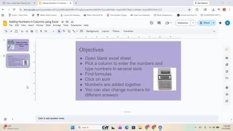 Thumbnail for EDUC 3230 Adding numbers in Excel