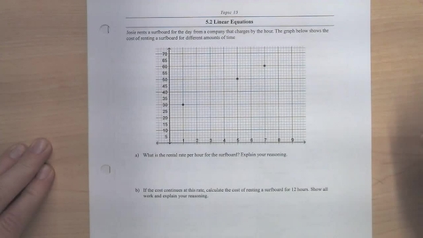 Thumbnail for Topic 15 - Linear Equations