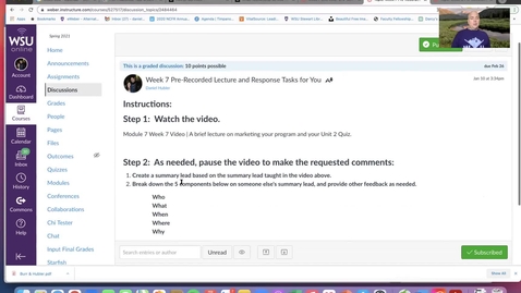 Thumbnail for Clip of Week 7 Lecture New 2022