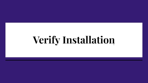 Thumbnail for entry CS 3280 Module 00-Part-6-HelloWorld-and-Verify-Installation