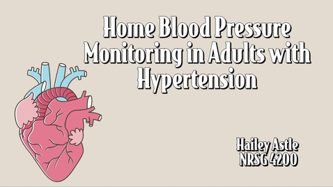 Thumbnail for Monitoring hypertension at home or in the clinic