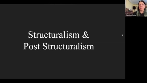 Thumbnail for entry Week 10: Post-Structuralism Part I